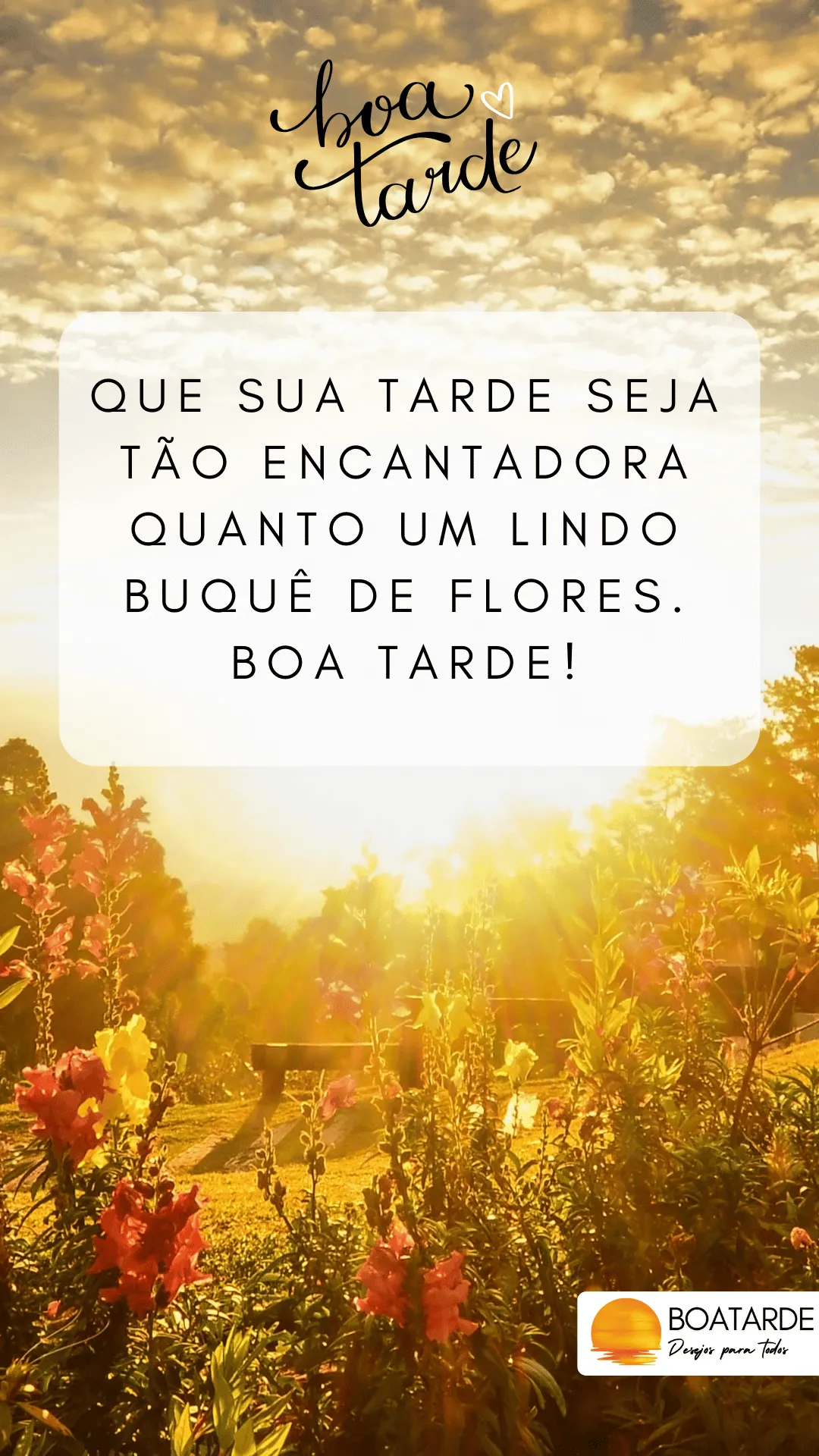 boa tarde com flores