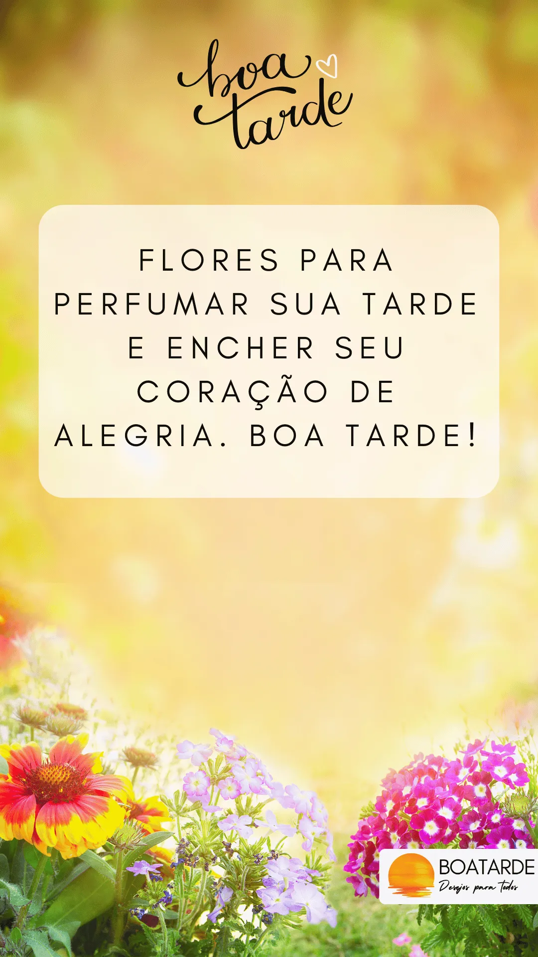 boa tarde com flores