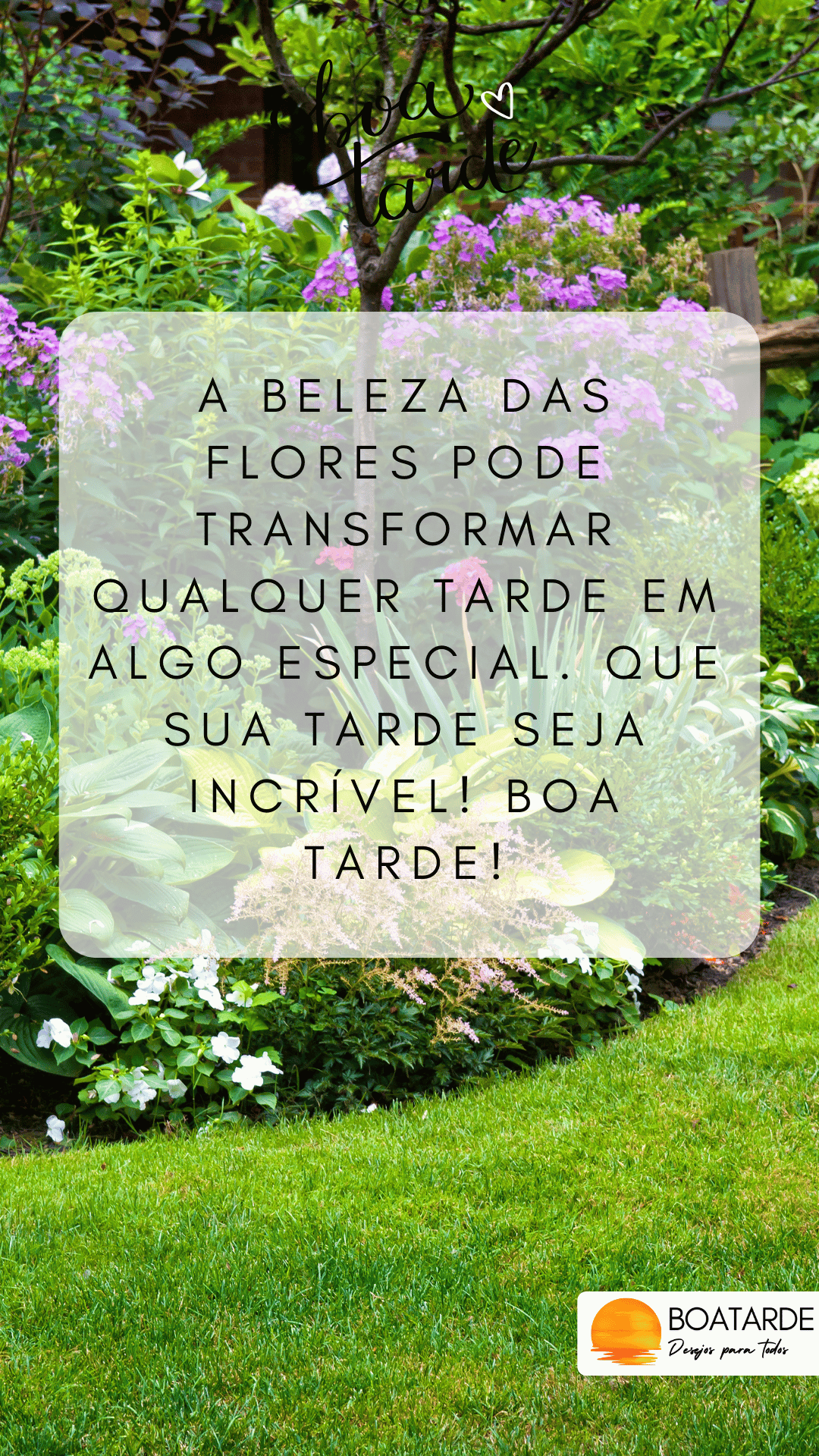 boa tarde com flores