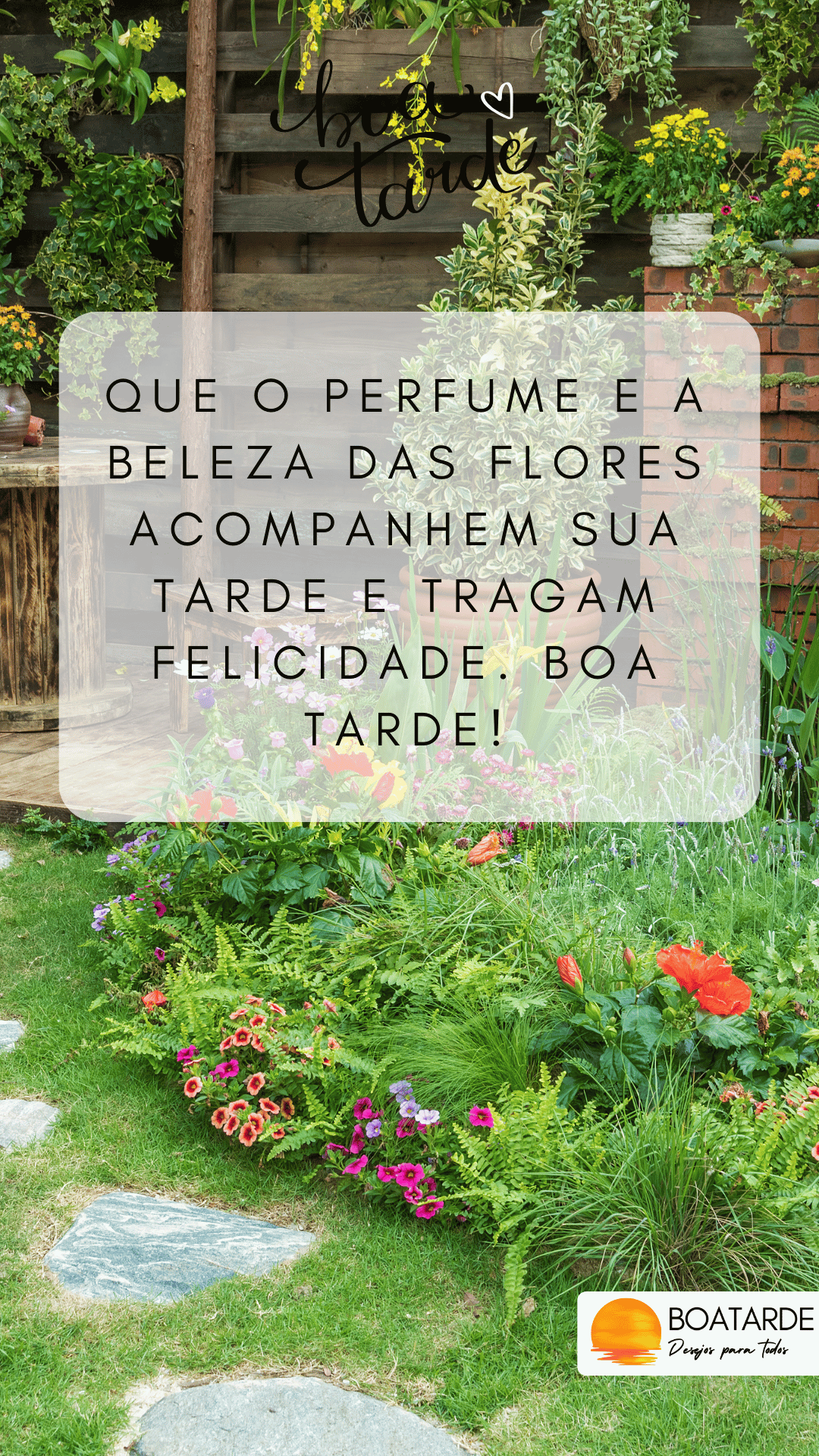 boa tarde com flores