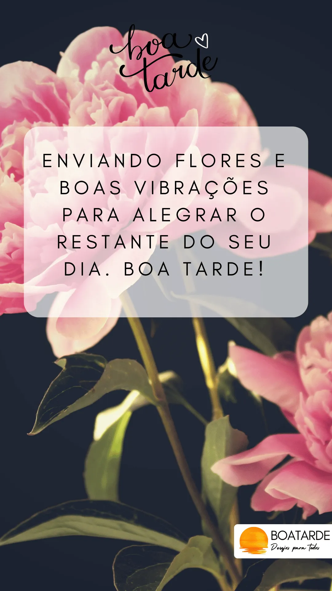 boa tarde com flores