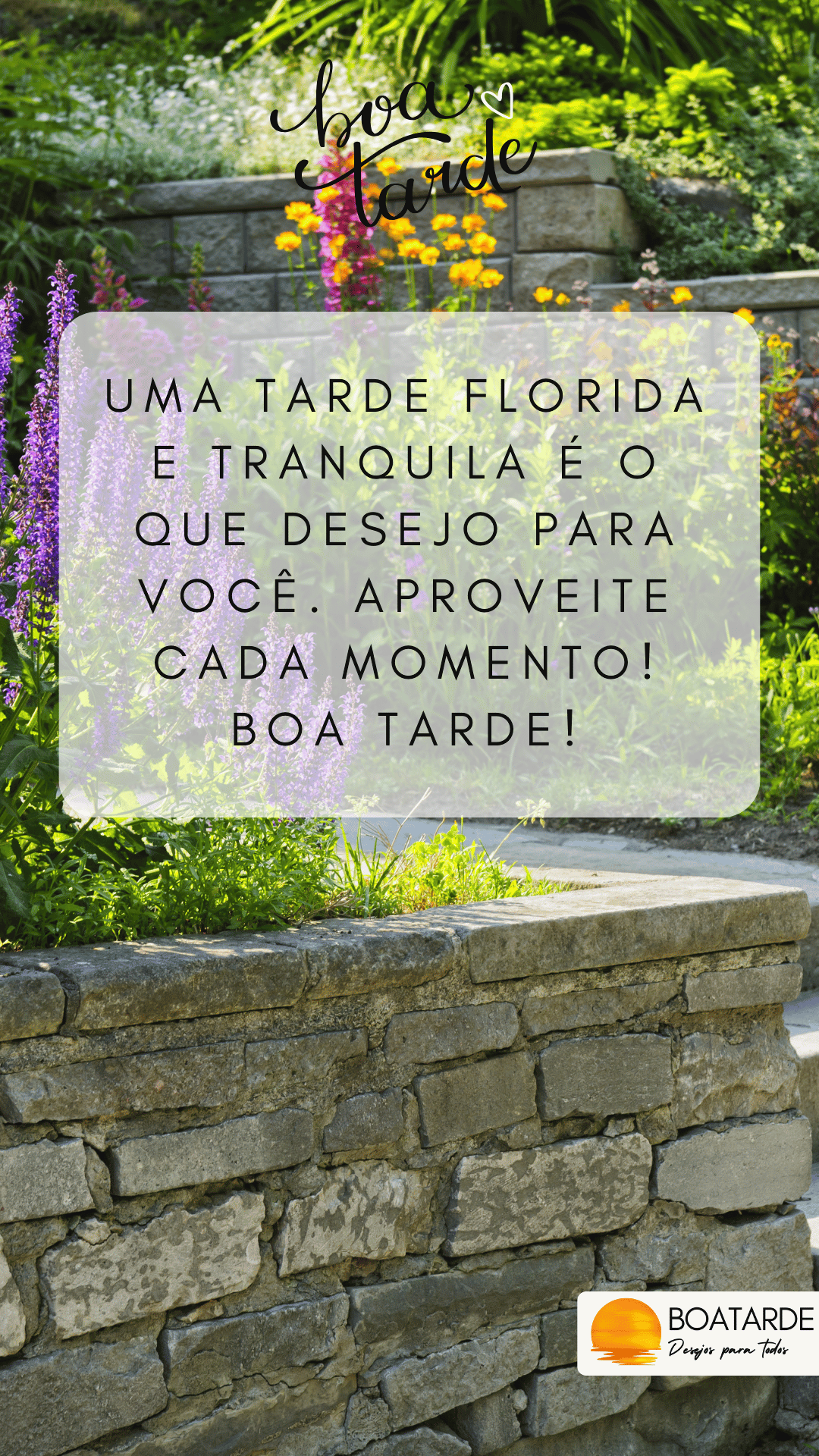 boa tarde com flores